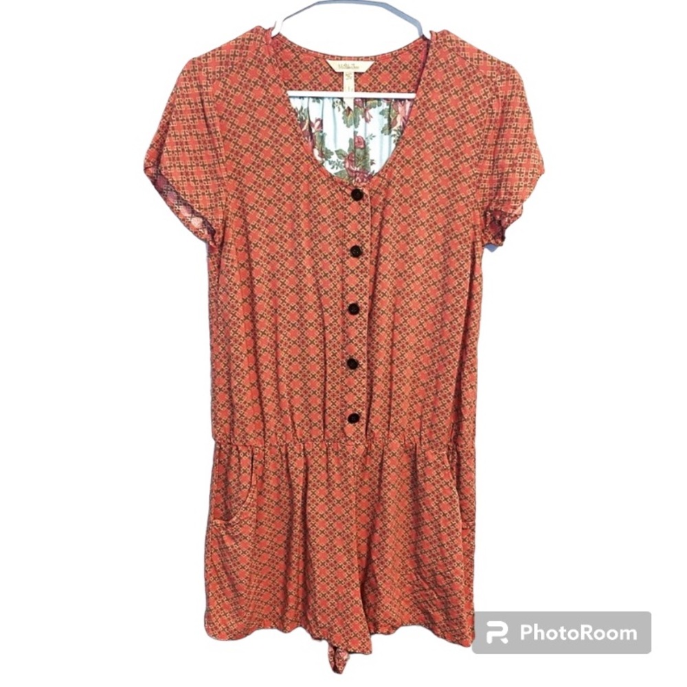 Matlida Jane Pink and Orange Solstice "Mommy & Me" Short Romper